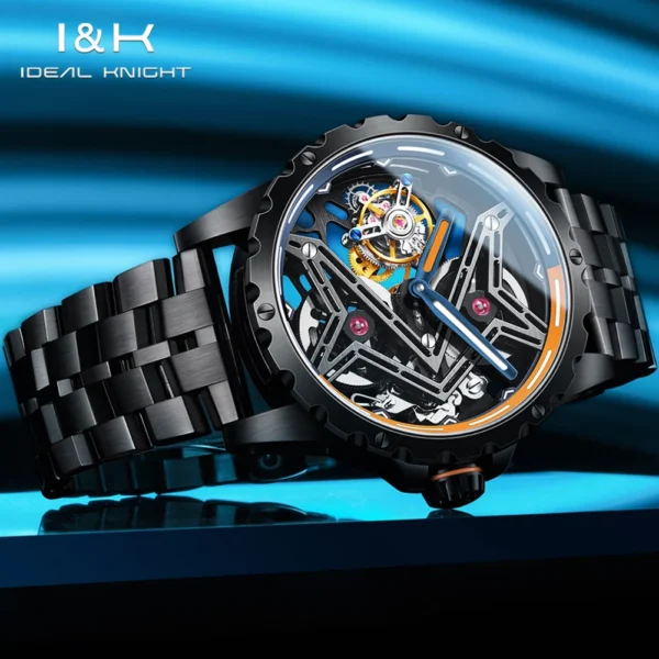 I&K 6803 Men's Watches Top Brand Luxruy Advanced Tourbillon Automatic Mechanical Wristwatch Waterproof Luminous Watches For Men - Image 2