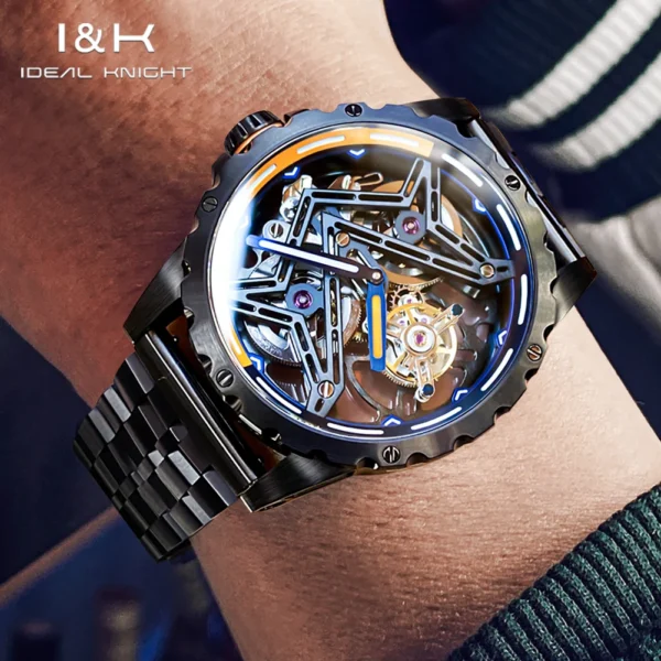 I&K 6803 Men's Watches Top Brand Luxruy Advanced Tourbillon Automatic Mechanical Wristwatch Waterproof Luminous Watches For Men - Image 5